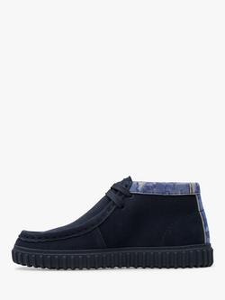Clarks Kids' Tor Hill K Suede Boots, Navy - view 2, Navy
