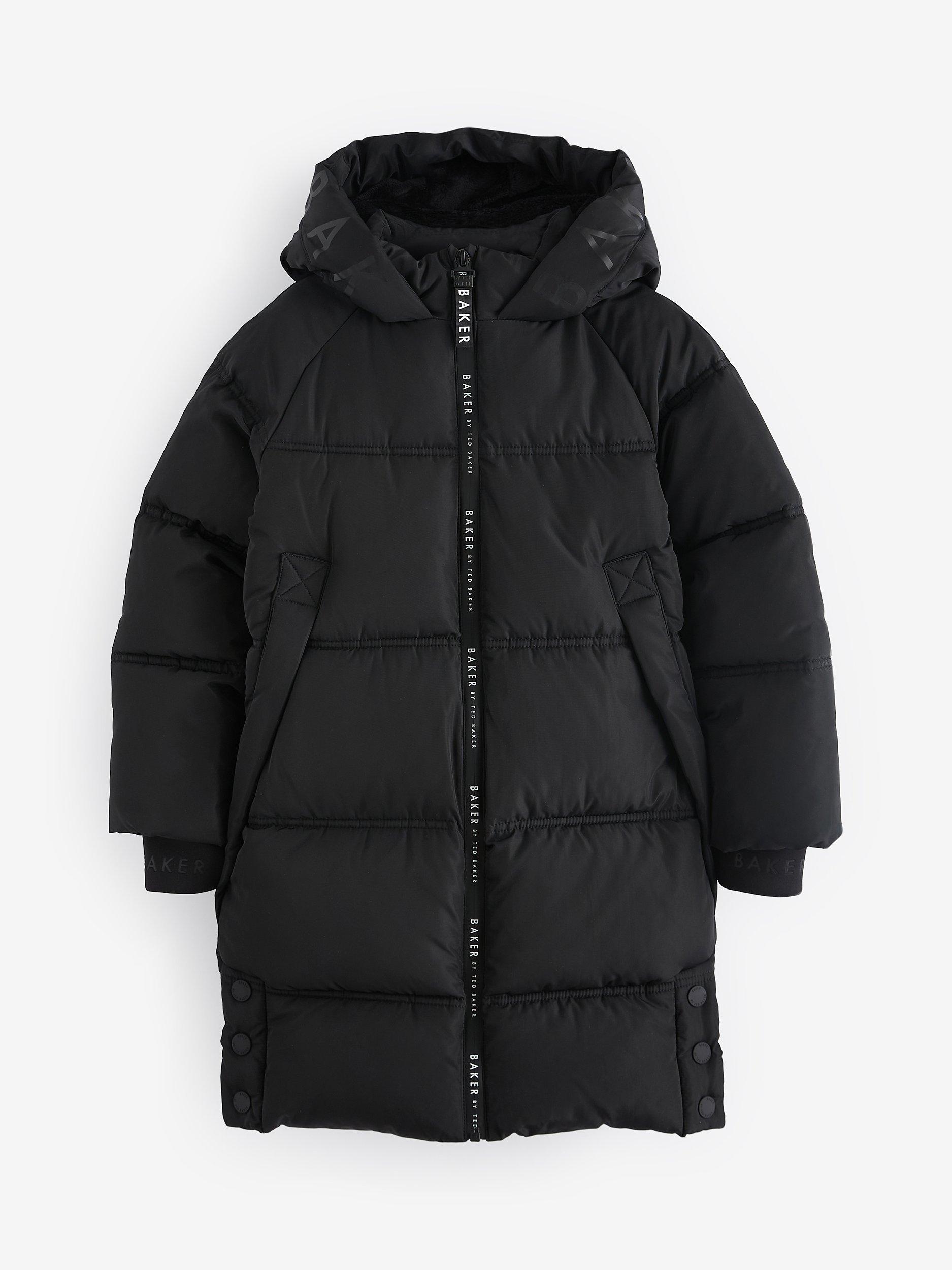 Ted Baker Kids Padded Longline Coat Black