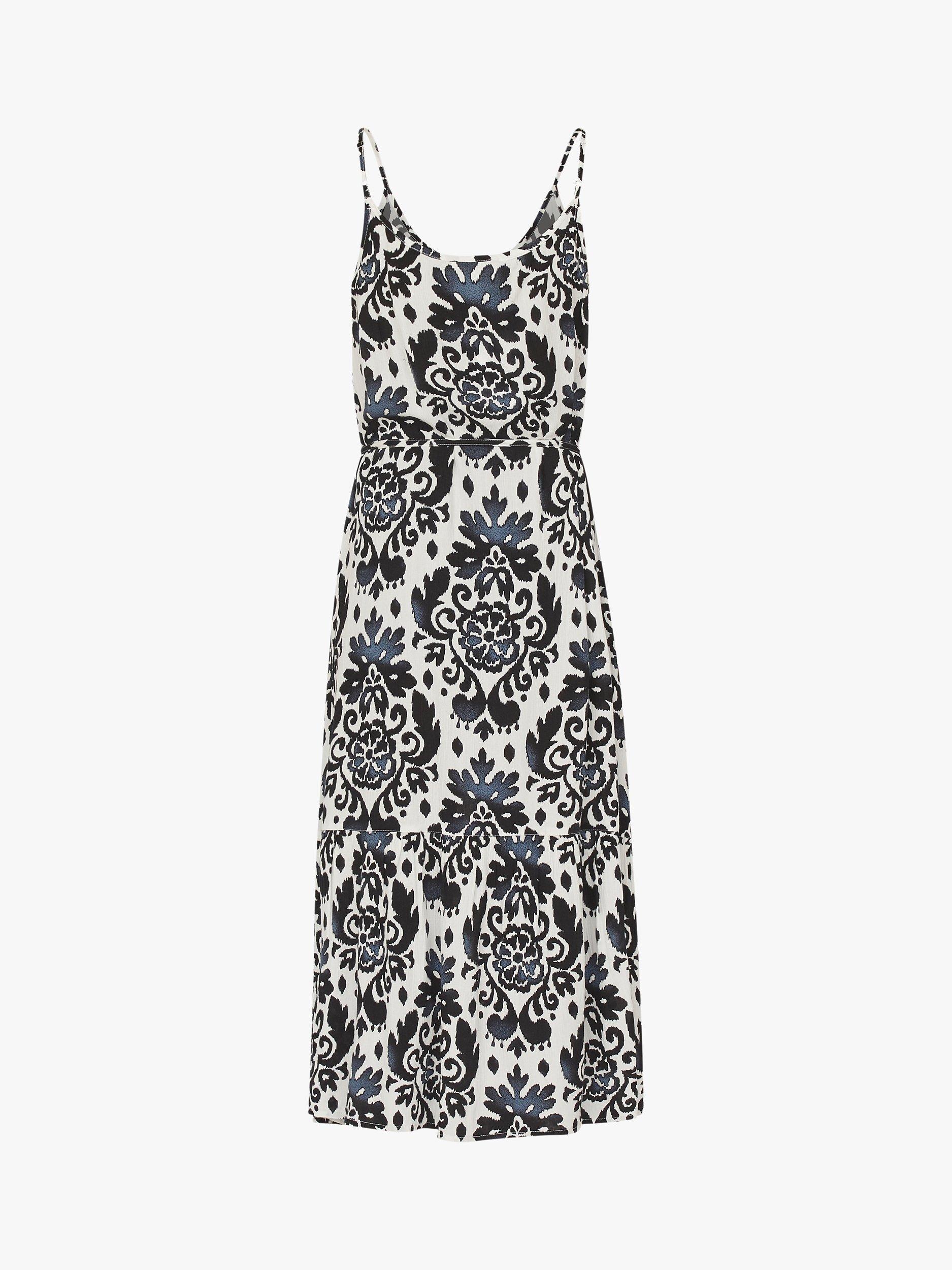 Product image 4 of 4, which shows Sisters Point Islea Abstract Print Dress, Cream/Black, XS