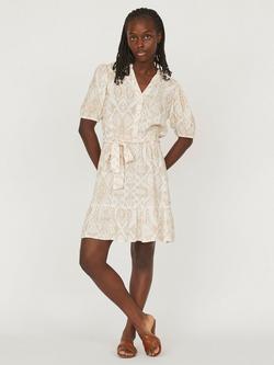 Sisters Point Uloa Puff Sleeve Dress, Cream/Powder, Cream/Powder