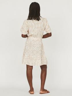 Sisters Point Uloa Puff Sleeve Dress, Cream/Powder - view 2, Cream/Powder