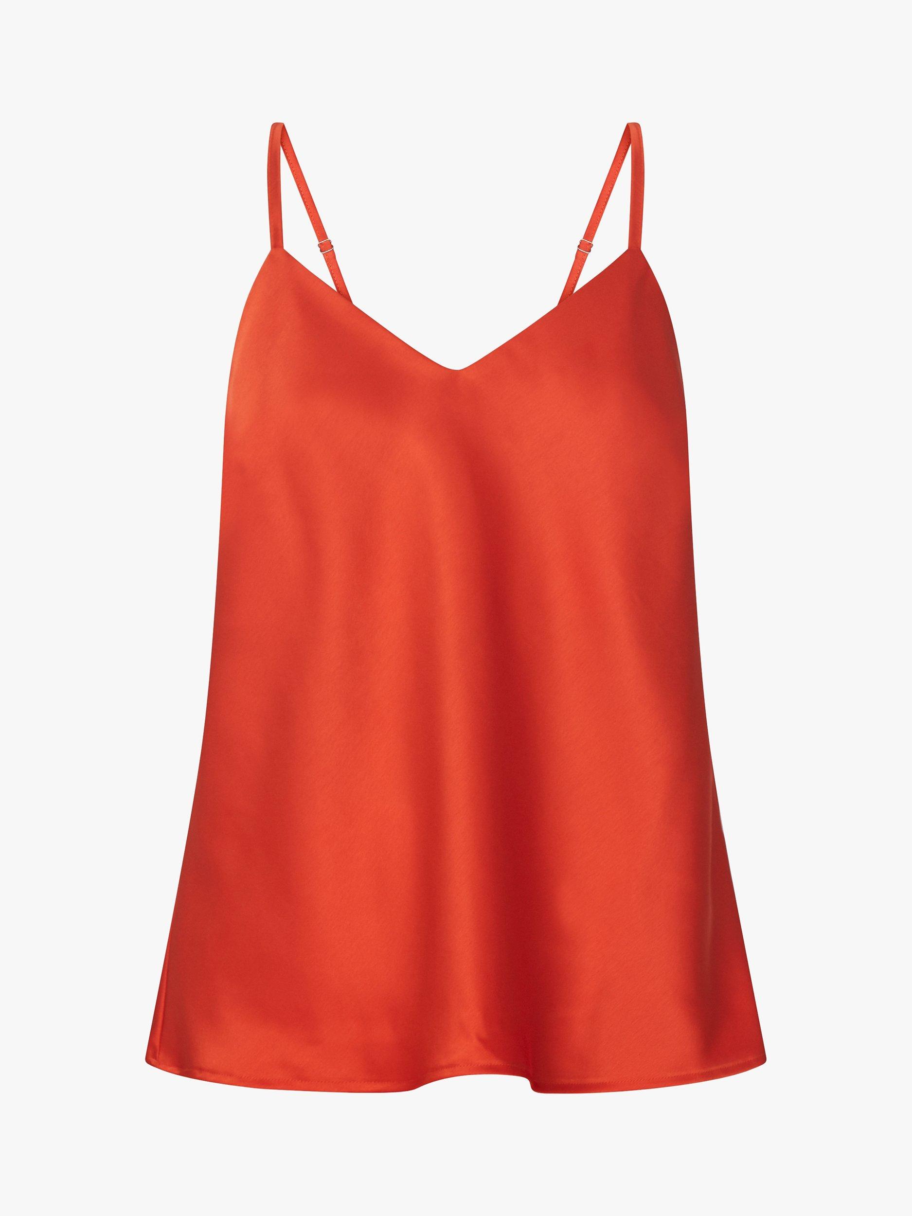Product image 4 of 5, which shows Sisters Point Gewo Satin Camisole Top, Burned Orange, S