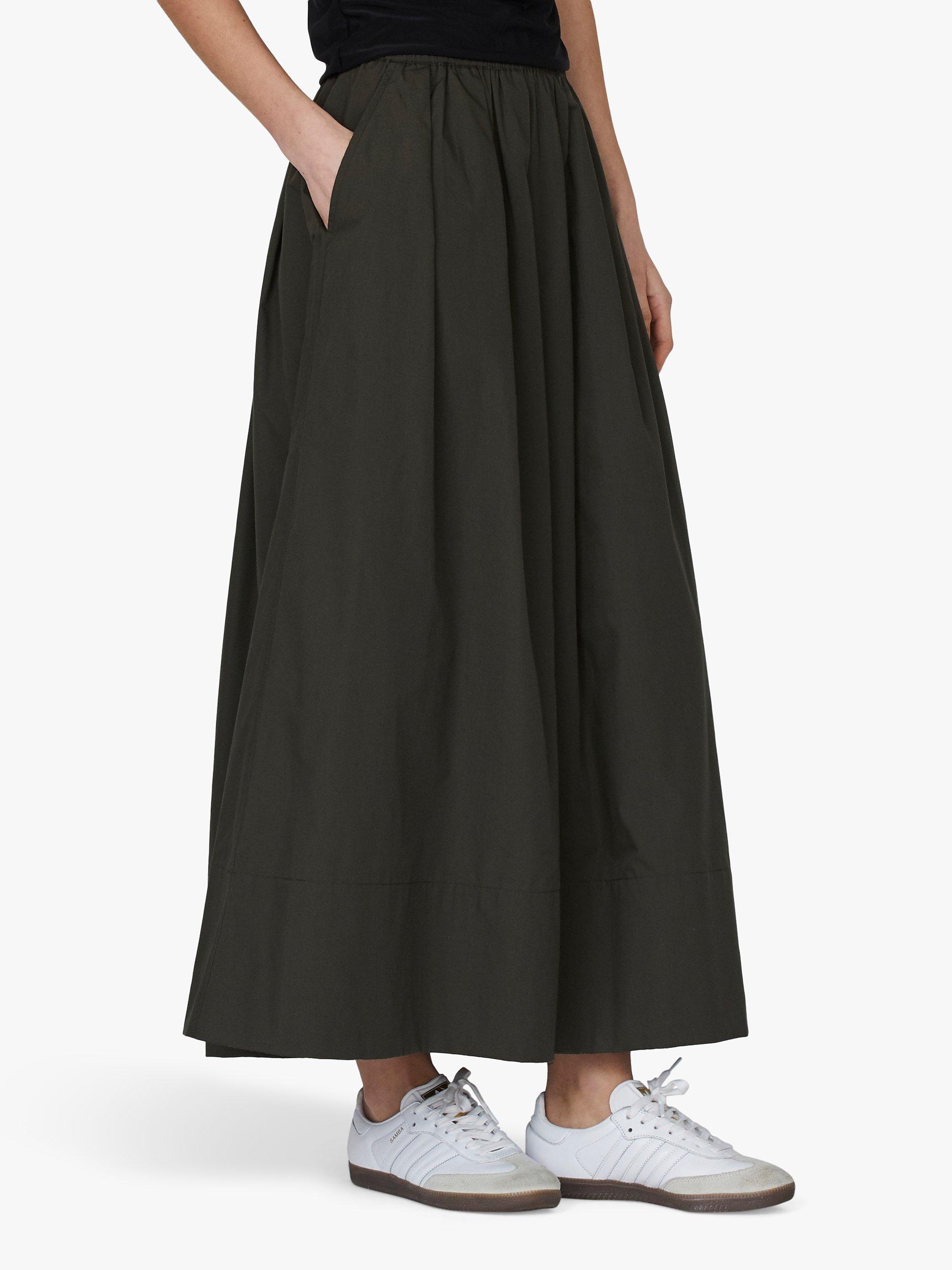Product image 1 of 5, which shows Sisters Point Usla Loose Maxi Skirt, Khaki, S