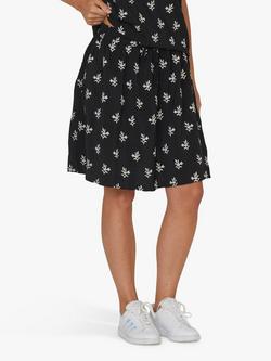 Sisters Point Enita Floral Embroidered Skirt, Black/Cream, Black/Cream