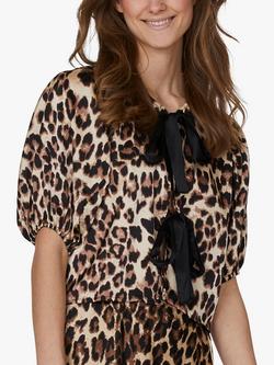 Sisters Point Nell Leopard Print Top, Multi, Multi