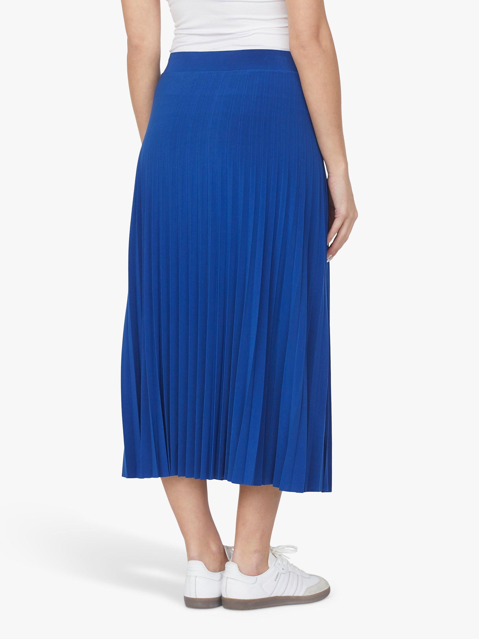 Product image 2 of 5, which shows Sisters Point Malou Pleated Midi Skirt, Cobalt, XS
