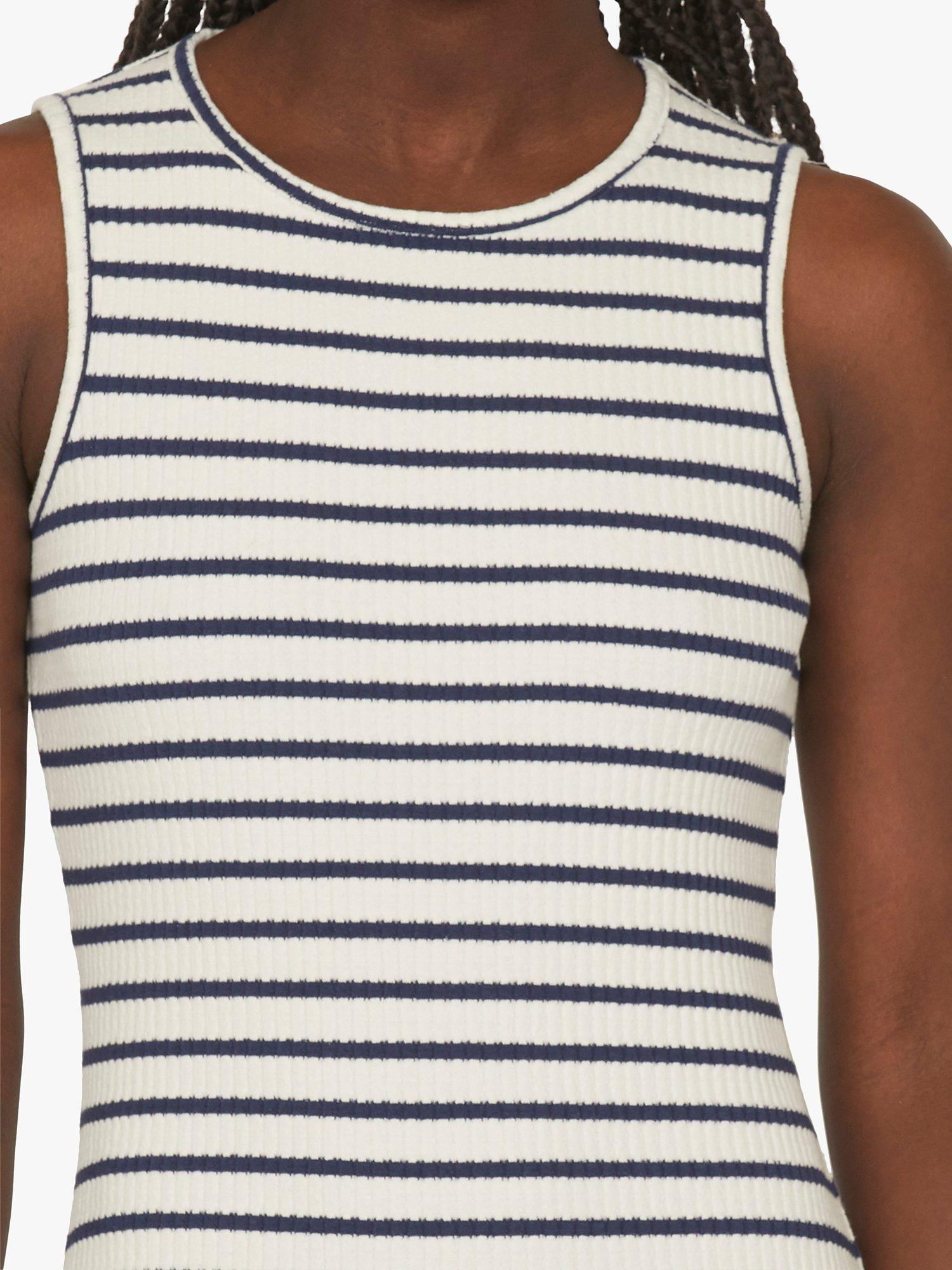 Product image 3 of 5, which shows Sisters Point Eike Stripe Sleeveless Maxi Dress, Cream/Midnight, XS