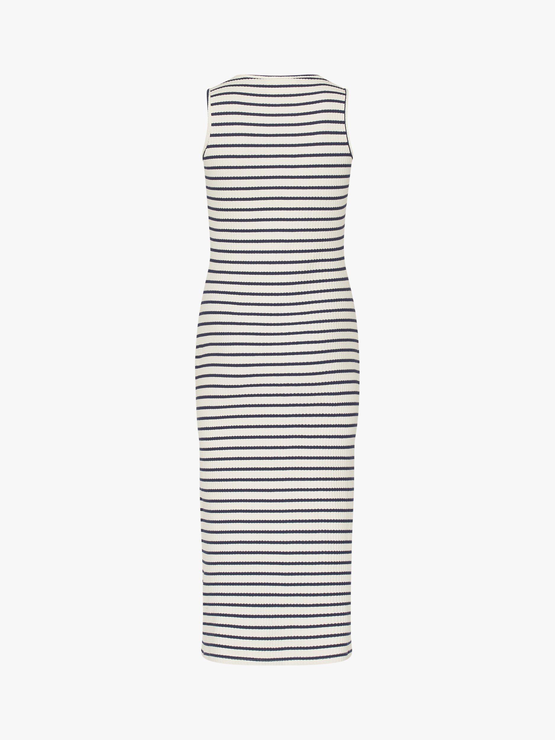 Product image 5 of 5, which shows Sisters Point Eike Stripe Sleeveless Maxi Dress, Cream/Midnight, XS