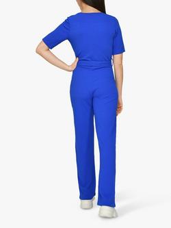Sisters Point Egina Ribbed Jumpsuit - view 2, Bright Cobalt
