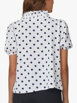 Sisters Point Cona Polka Dot Top, Cream/Navy - view 2, Cream/Navy