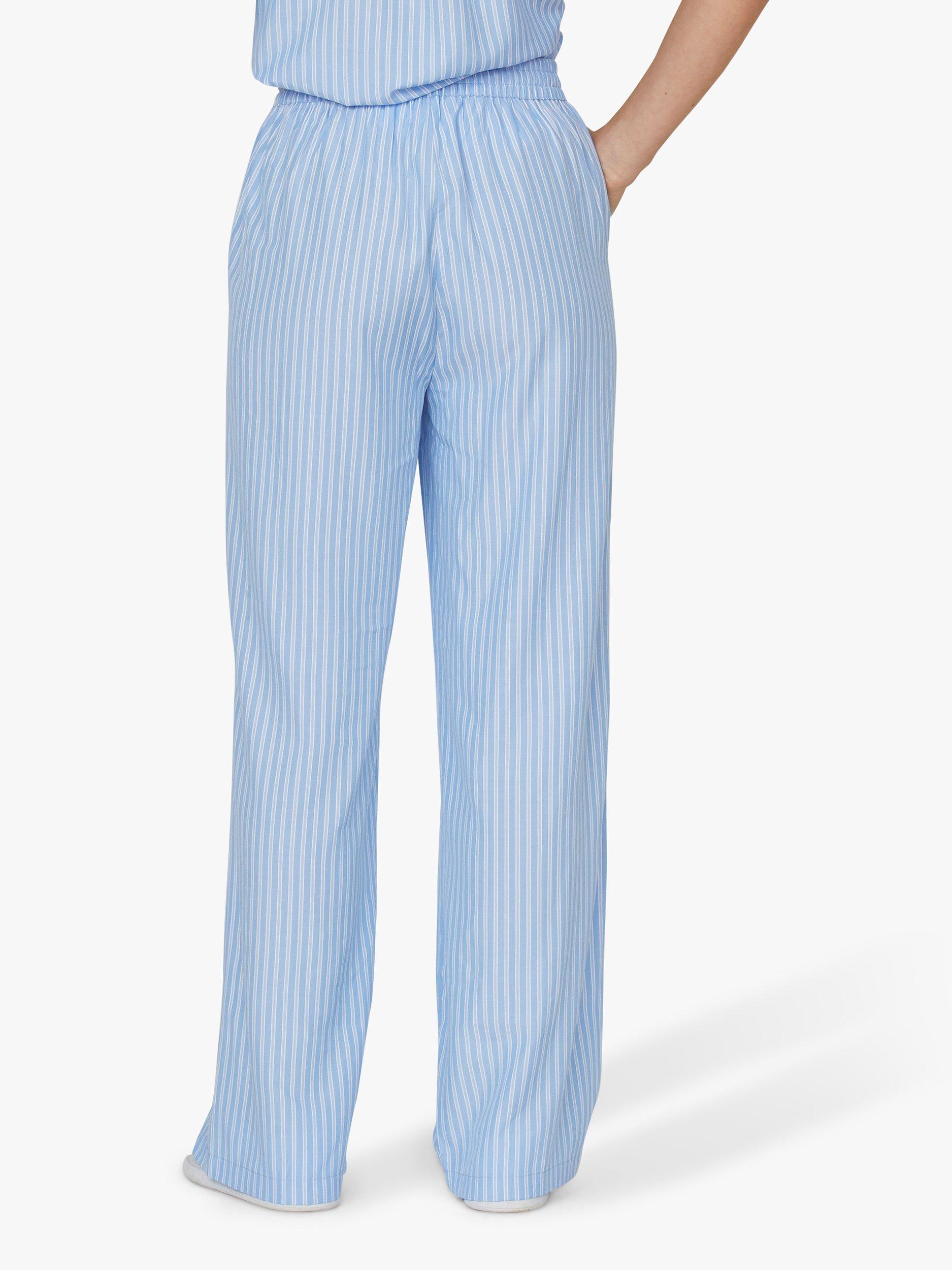 Product image 2 of 4, which shows Sisters Point Ella Stripe Trousers, Blue/White, XL
