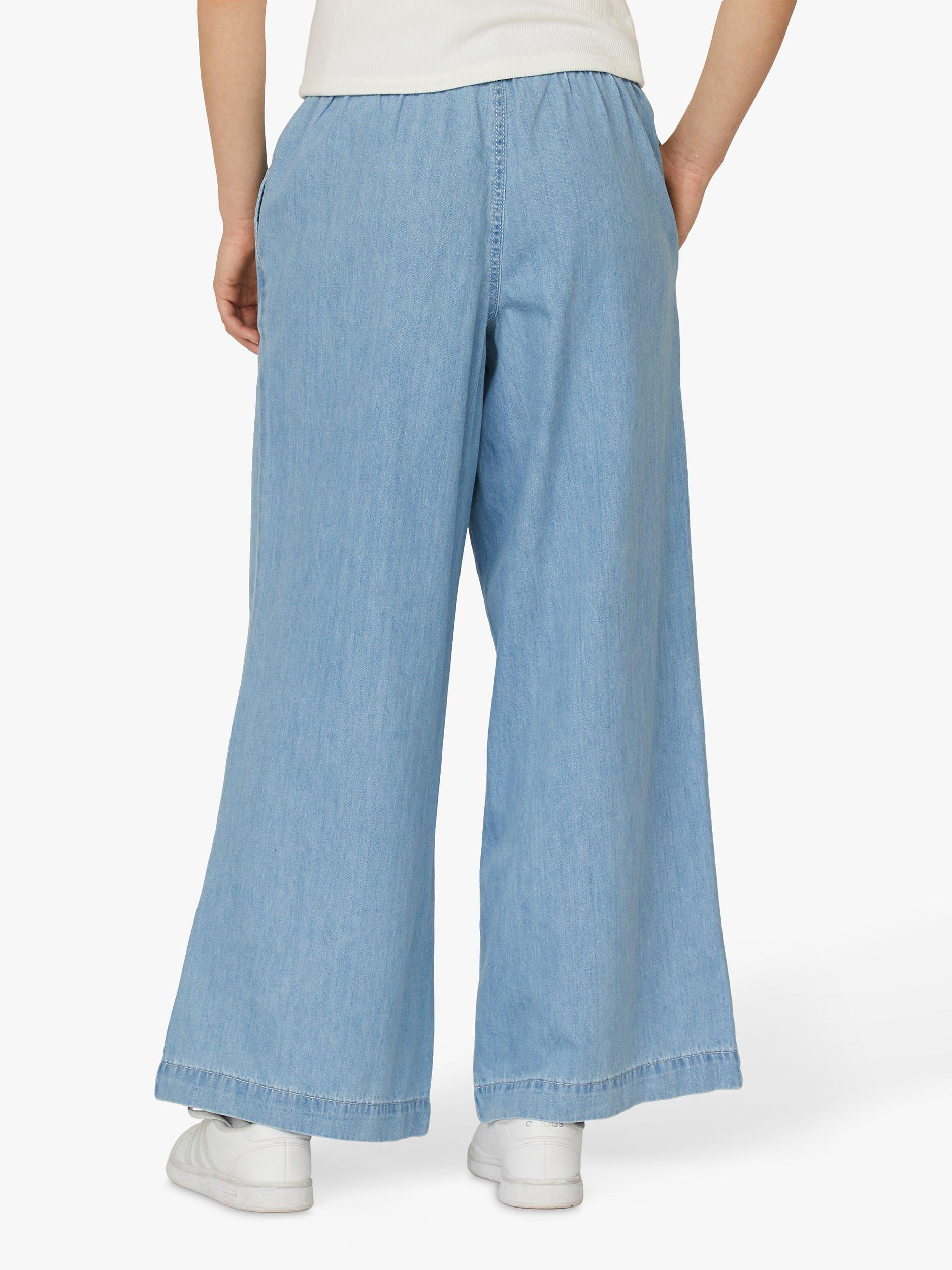 Product image 2 of 5, which shows Sisters Point Osa Wide Leg Jeans, Light Blue Wash, XS