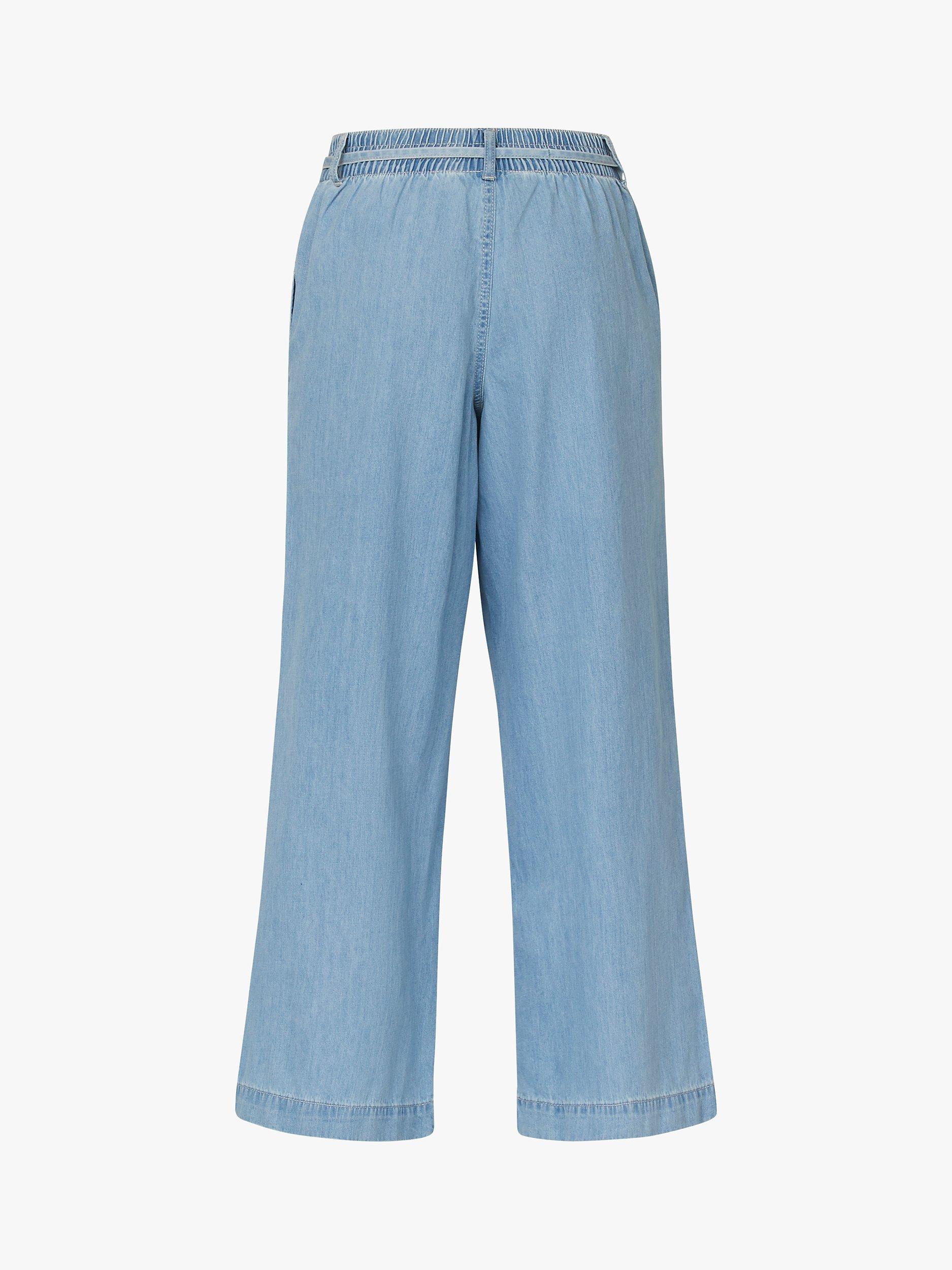 Product image 4 of 5, which shows Sisters Point Osa Wide Leg Jeans, Light Blue Wash, XS