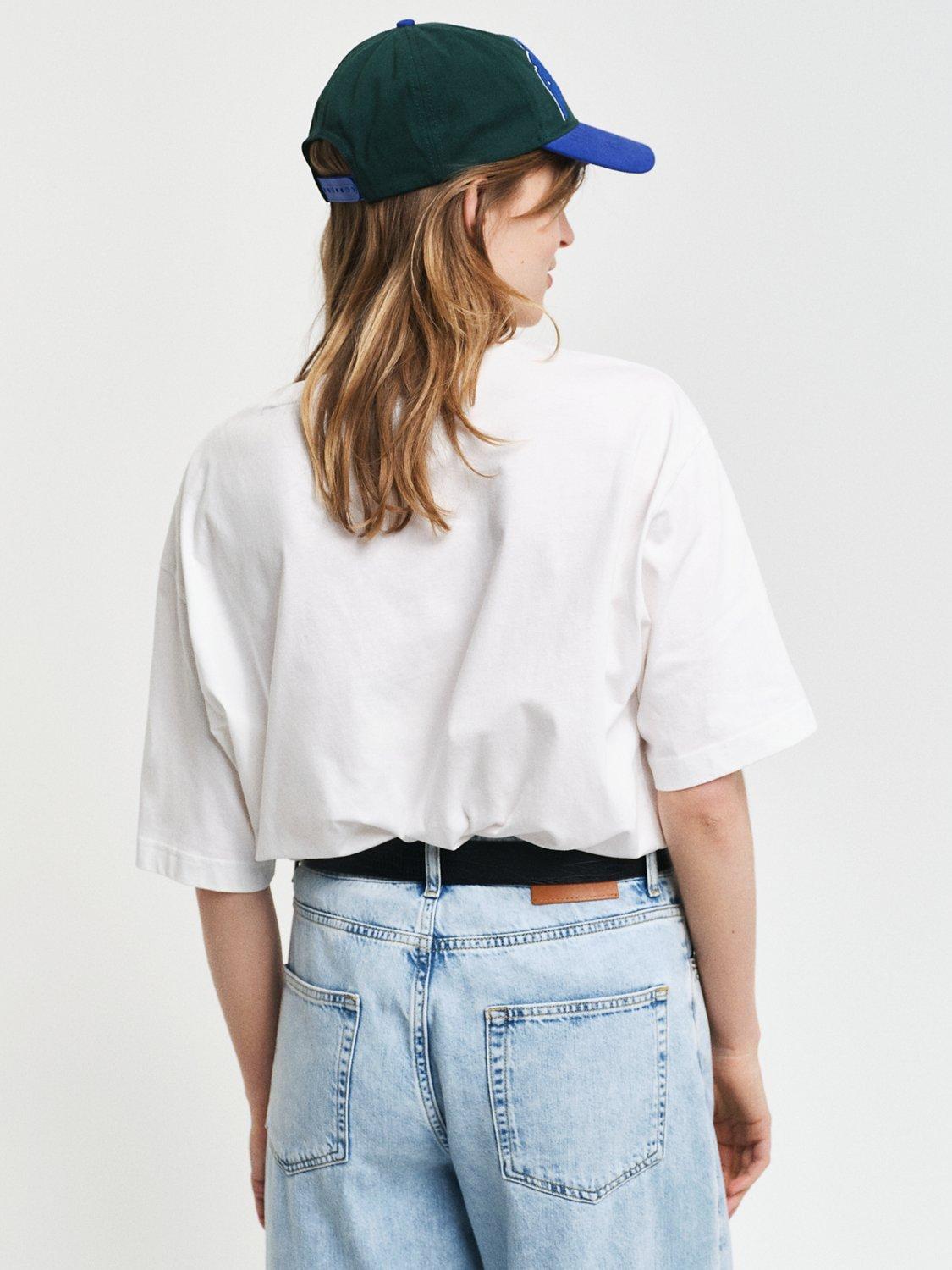 Product image 6 of 8, which shows GANT Short Sleeve Pocket Graphic Logo Cotton Blend T-Shirt, Eggshell, S
