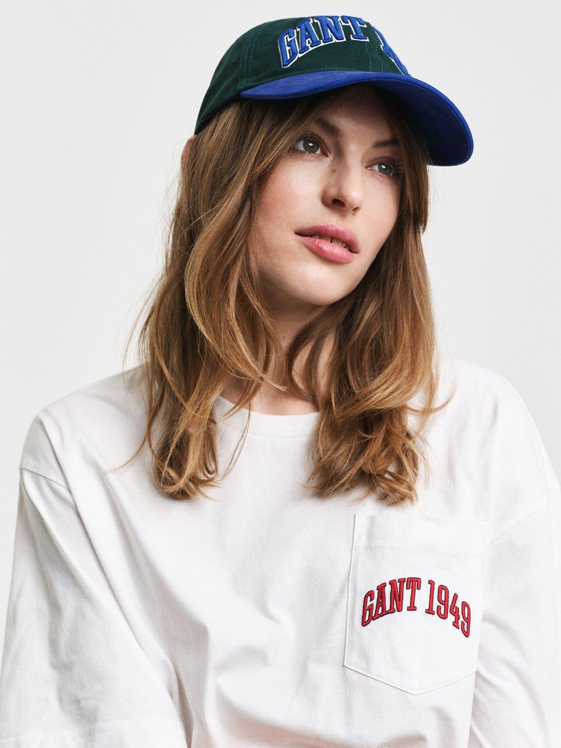 Product image 7 of 8, which shows GANT Short Sleeve Pocket Graphic Logo Cotton Blend T-Shirt, Eggshell, S