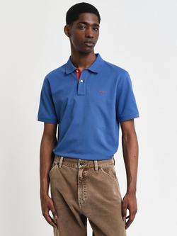 GANT Piqué Polo Shirt, Vintage Blue