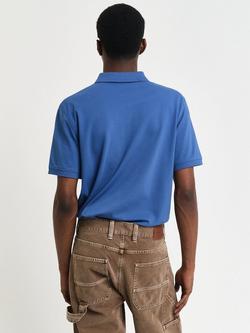 GANT Piqué Polo Shirt - view 2, Vintage Blue