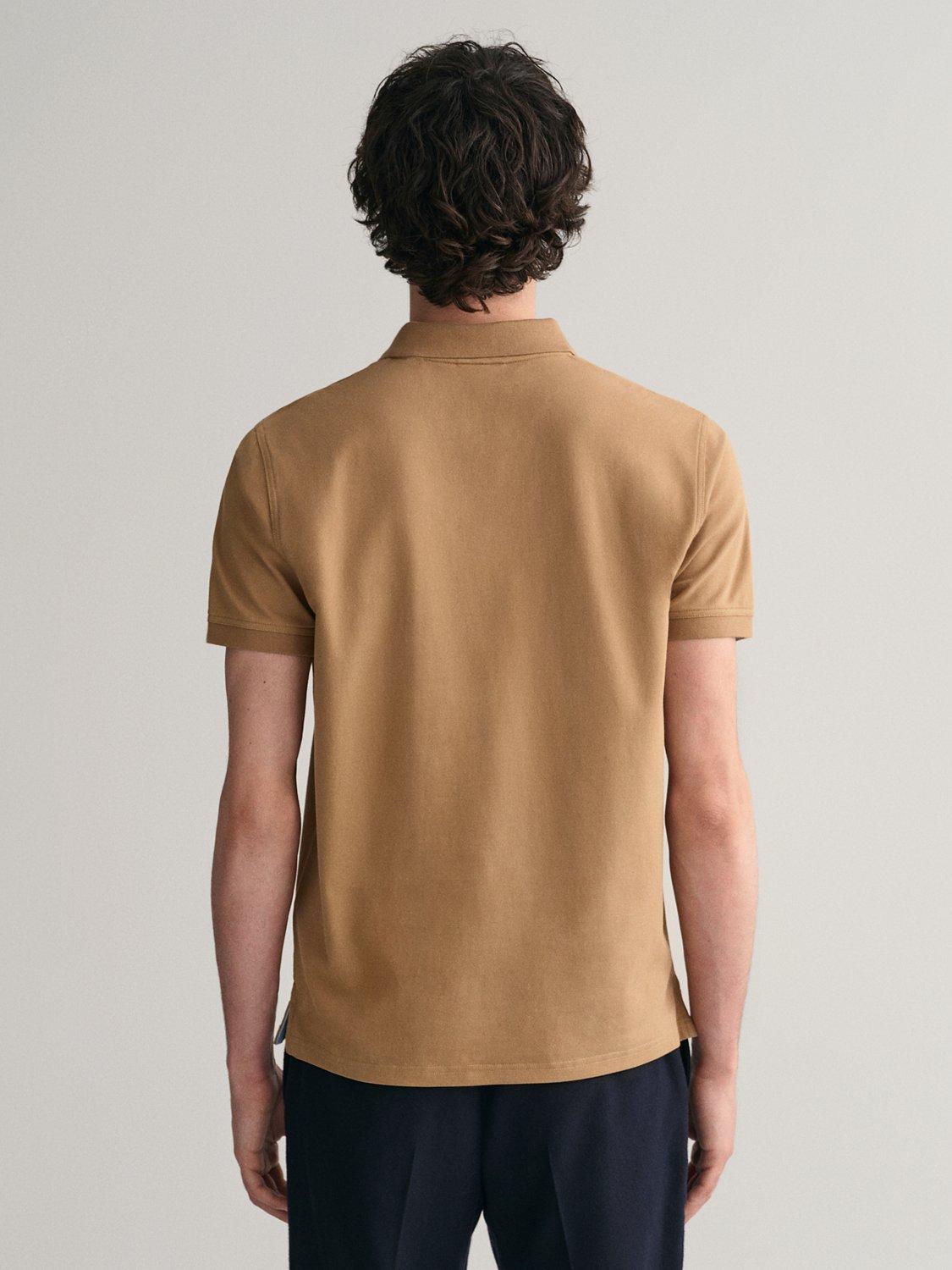 GANT Pique Polo Shirt Warm Khaki