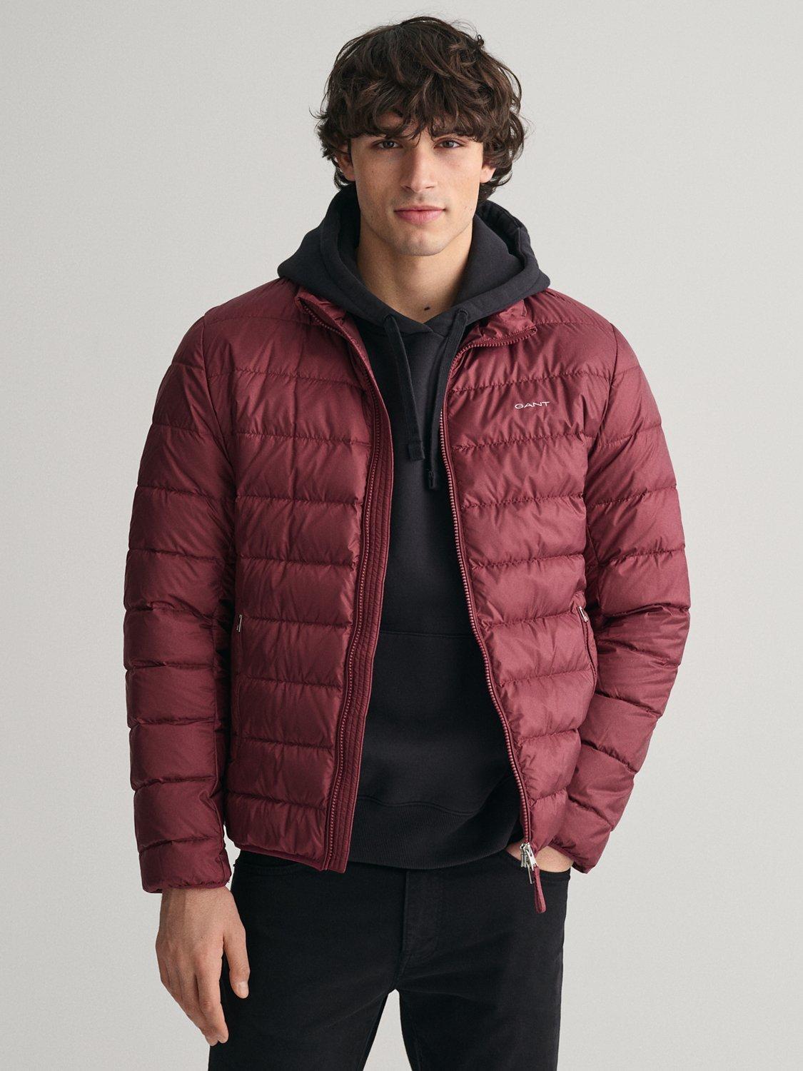 GANT Light Down Quilted Jacket Wine Red