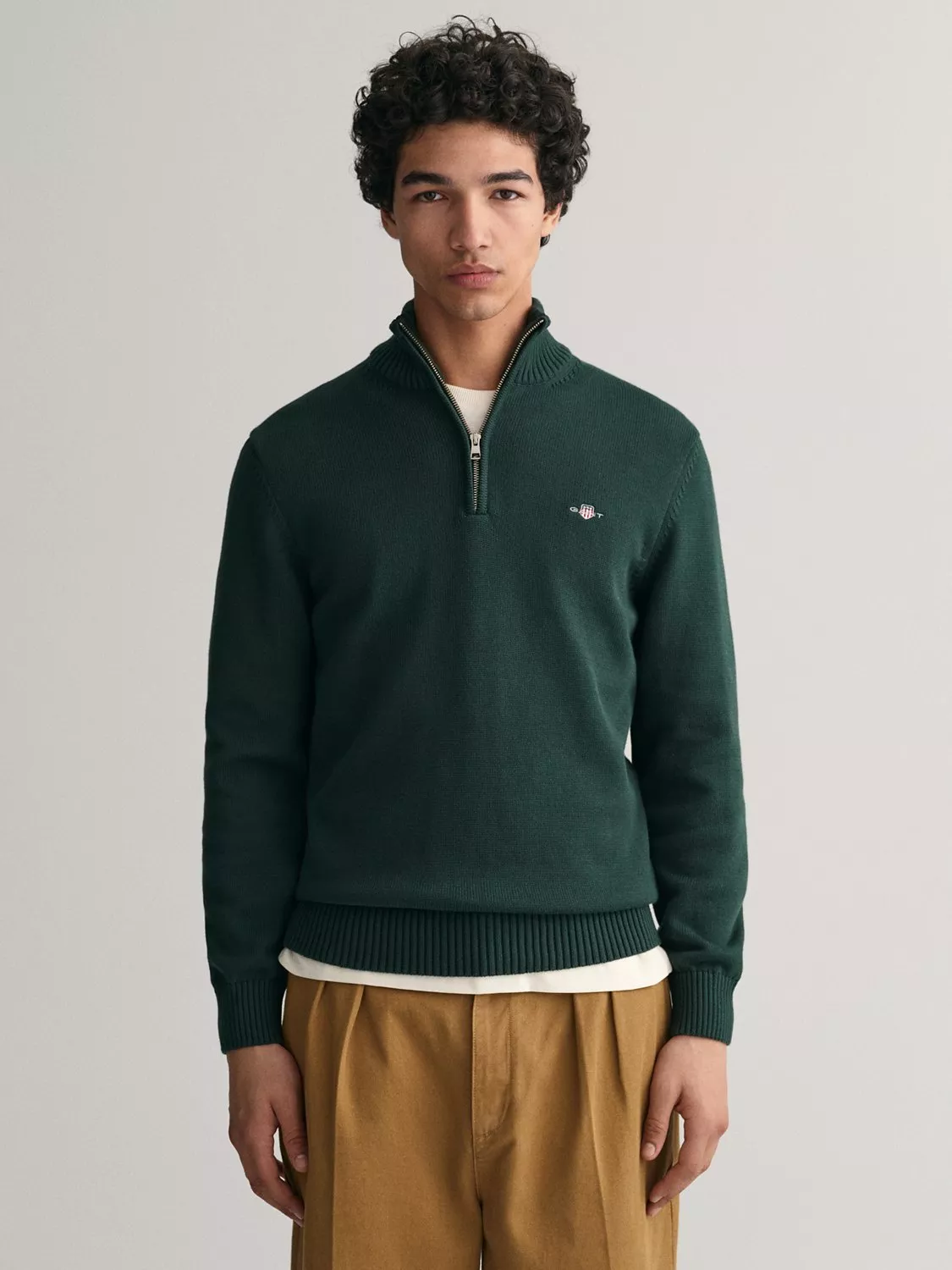 Men s Jumpers Cardigans GANT Green John Lewis Partners