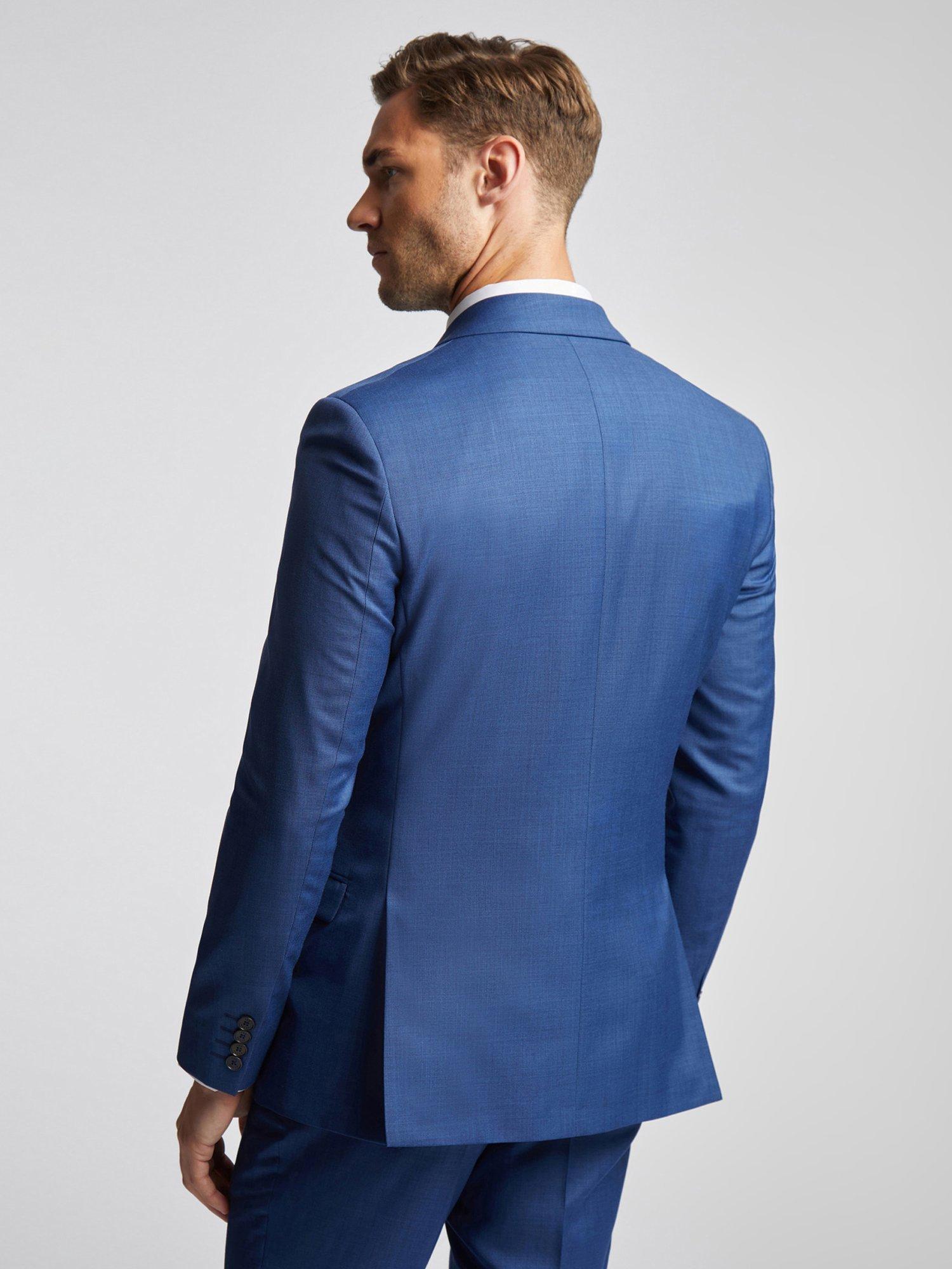 Ted Baker Slim Fit Sharkskin Weave Suit Jacket Cobalt