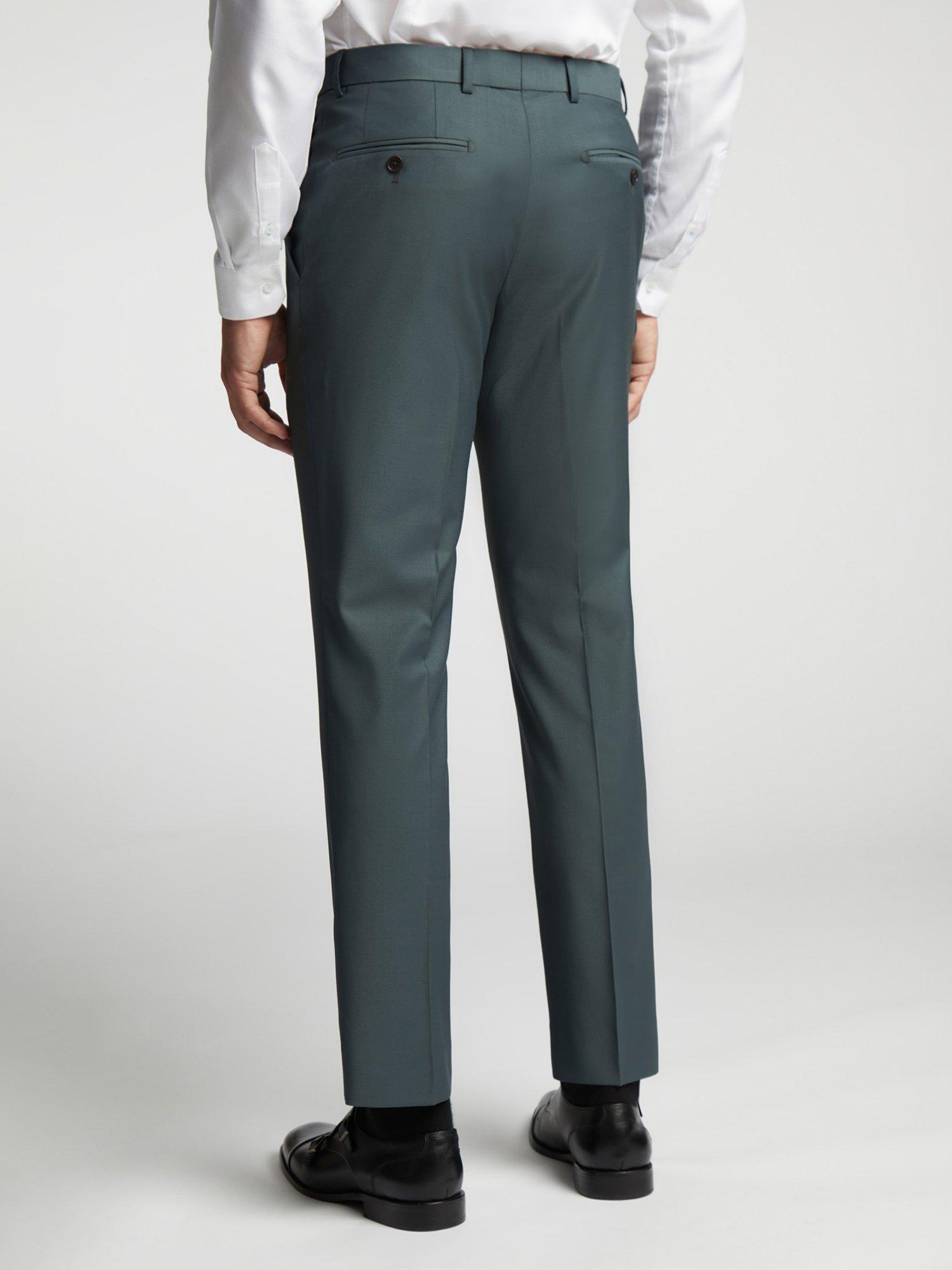 Product image 2 of 5, which shows Ted Baker Lunan Slim Fit Trousers, Green, 34S