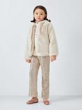 John Lewis Kids' Sequin Flared Trousers, Gold