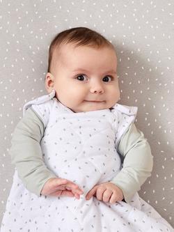 The Little Green Sheep Rice Quilted Baby Sleeping Bag, 2.5 Tog - view 2, White Rice