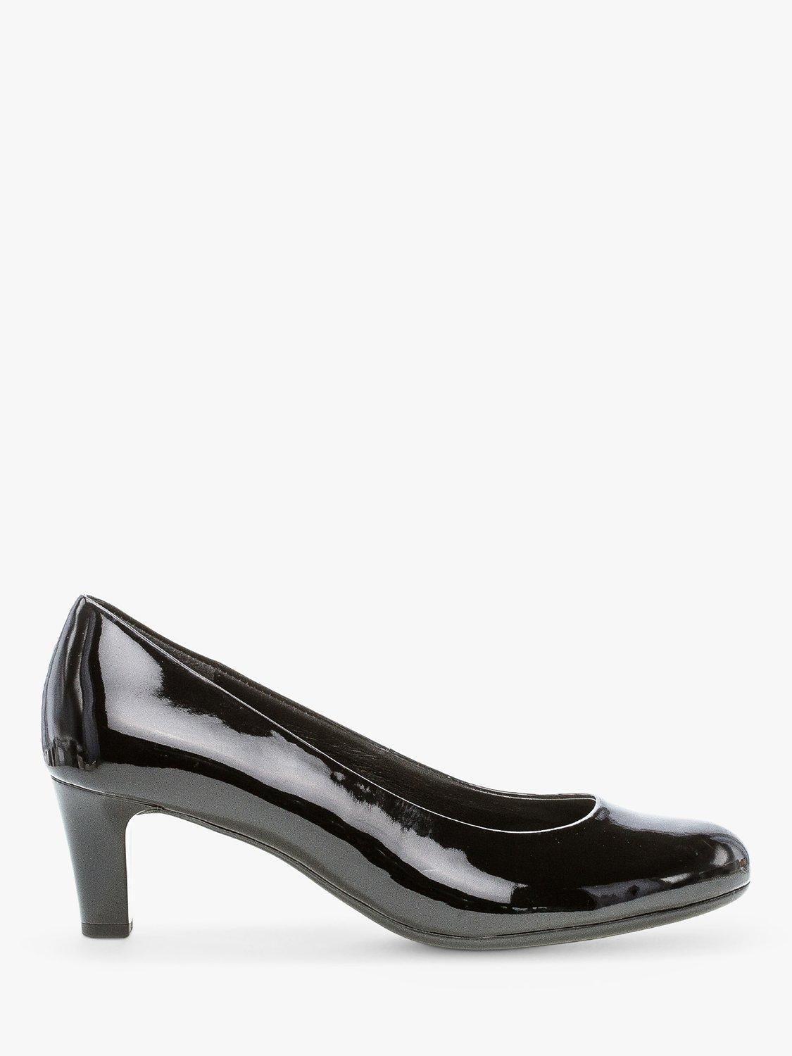 Gabor Nesta Patent Heeled Courts Black