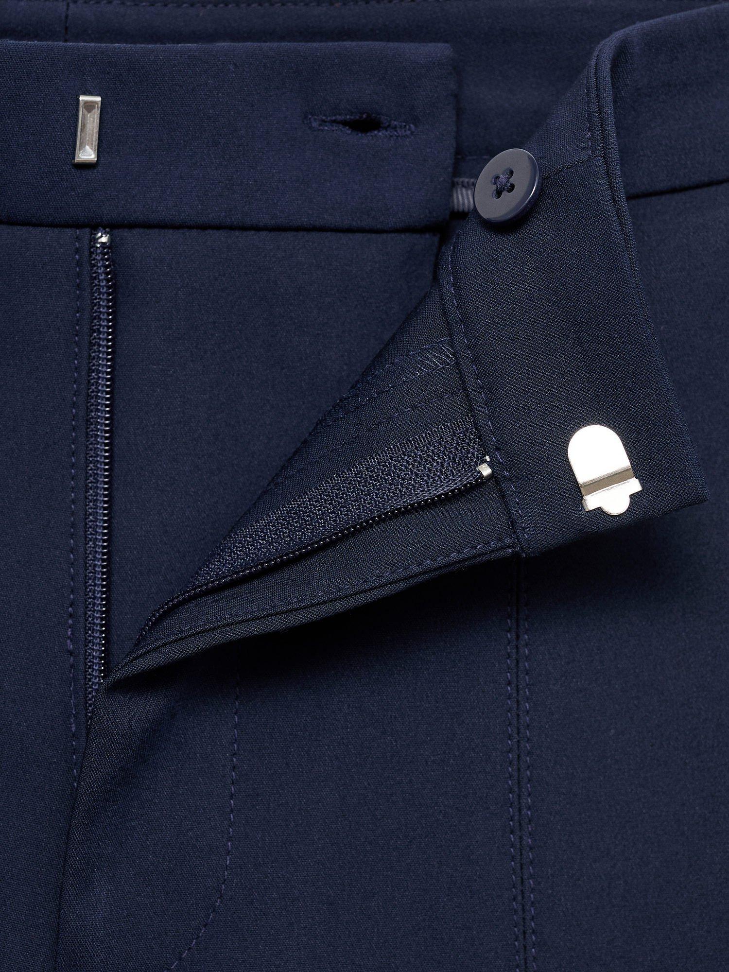 Product image 6 of 6, which shows Mango Malu High Waisted Cigaratte Trousers, Navy, 6