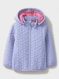 Crew Clothing Kids' Shower Resistant Quilted Jacket, Mid Blue