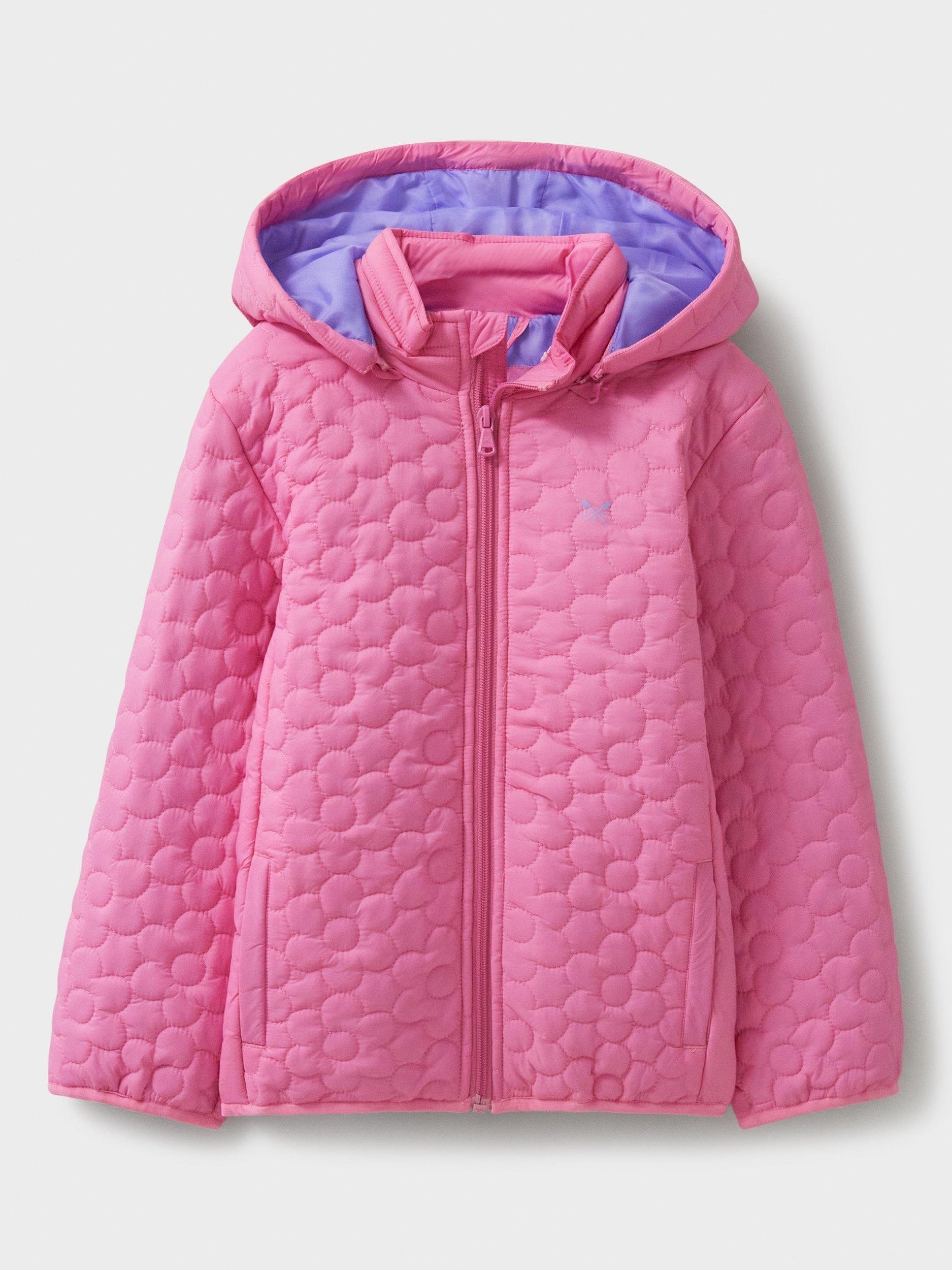 Crew Clothing Kids Quilted Jacket Mid Pink