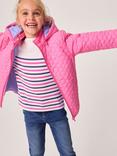 Crew Clothing Kids' Quilted Jacket, Mid Pink