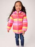 Crew Clothing Kids' Lightweight Striped Puffer Jacket, Multi