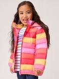 Crew Clothing Kids' Lightweight Striped Puffer Jacket, Multi