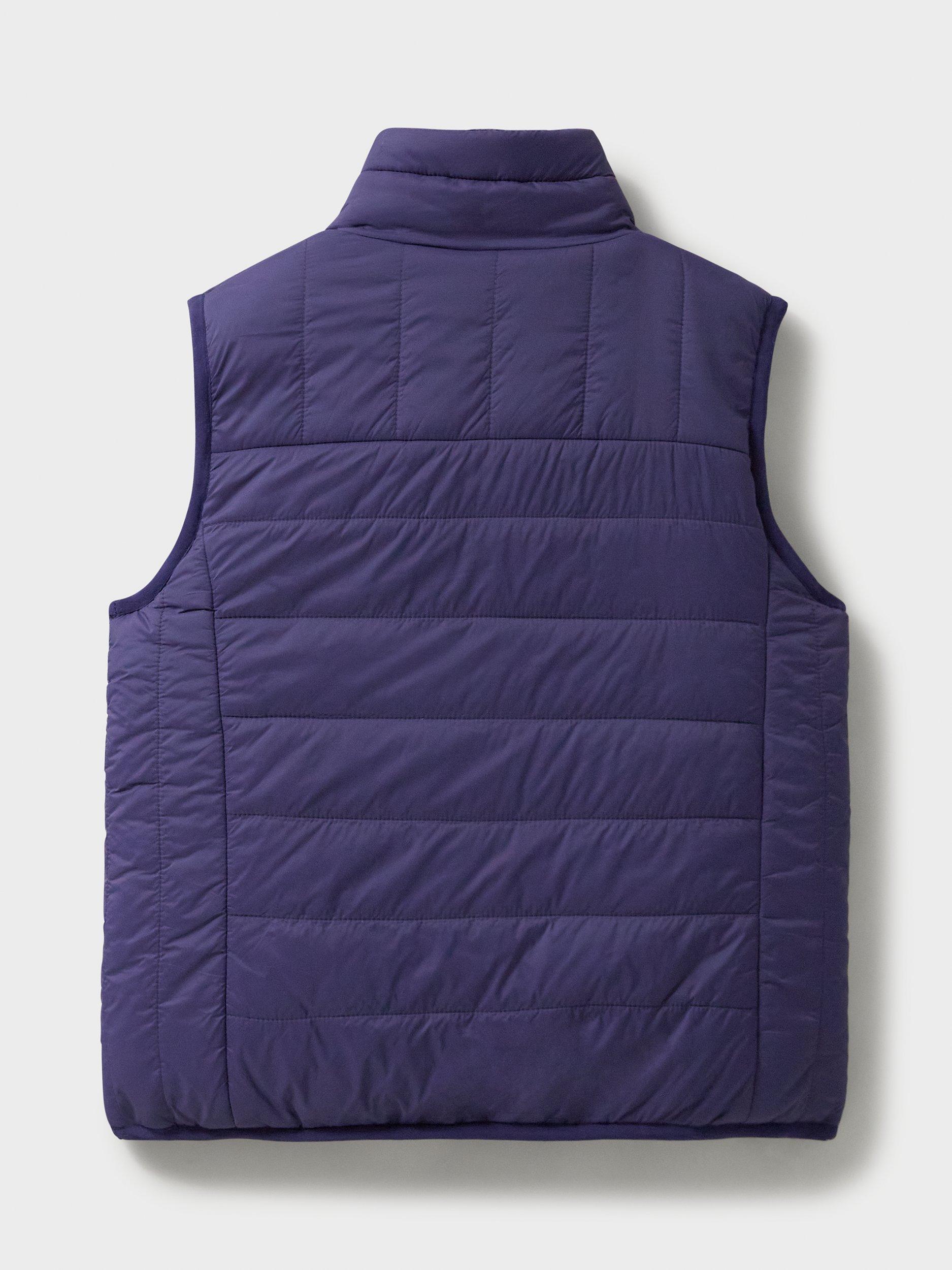 Product image 3 of 3, which shows Crew Clothing Kids' Reversible Gilet, Navy Blue, 8-9 years