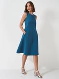 Crew Clothing Eva Sleeveless Dress, Teal Blue, Teal Blue