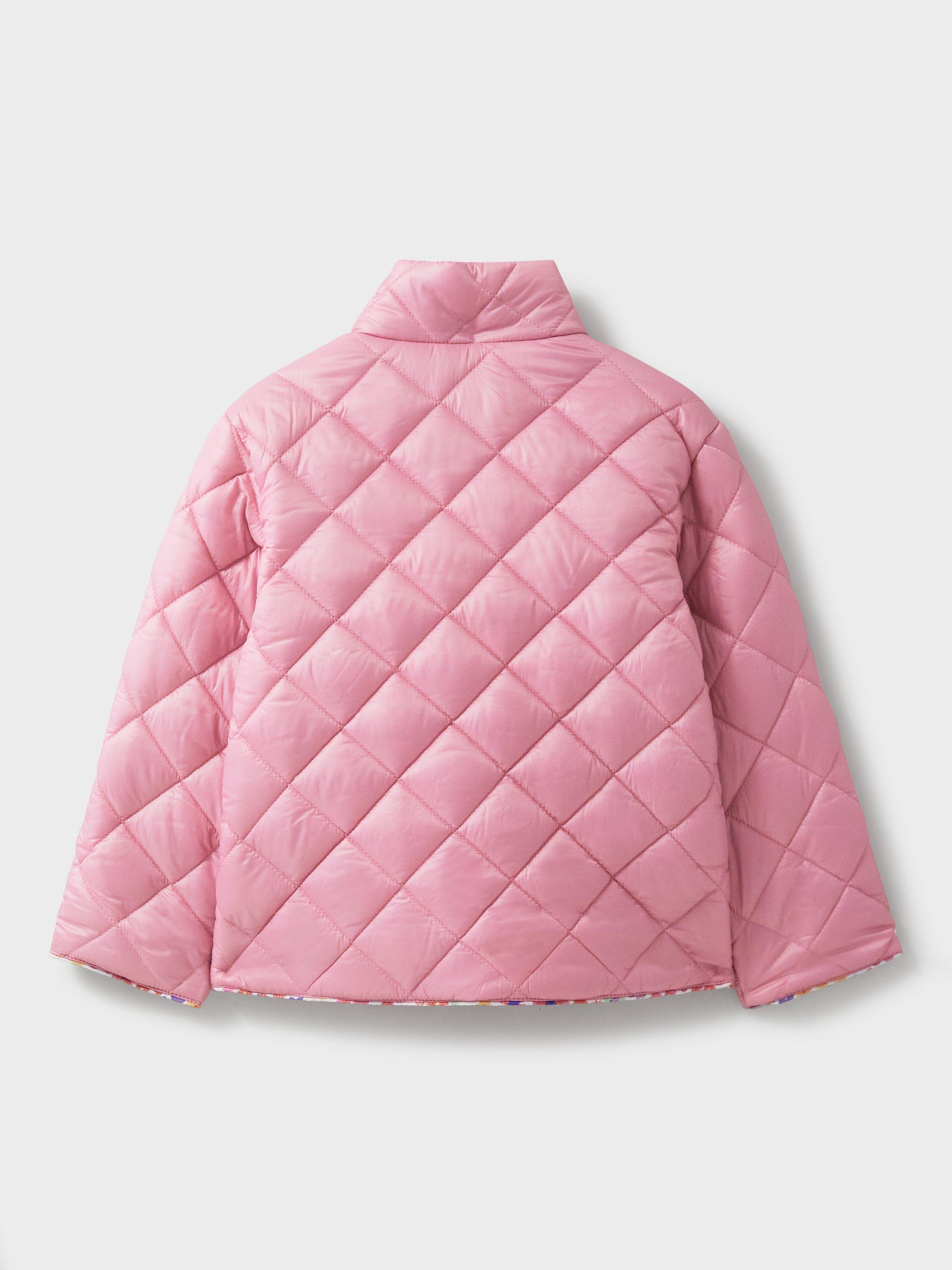 Product image 4 of 5, which shows Crew Clothing Kids' Lightweight Quilted Jacket, Light Pink, 3-4 years