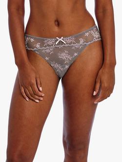 Freya Offbeat Decadence Bikini Knickers, Grey/Pink, Grey/Pink