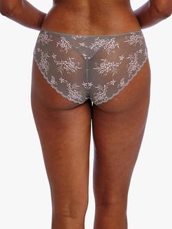 Freya Offbeat Decadence Bikini Knickers, Grey/Pink - view 2, Grey/Pink