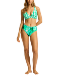 Seafolly Secret Garden High Waist Bikini Bottoms, Jade