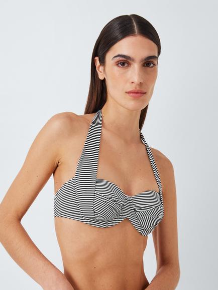 John Lewis St Tropez Sling Halterneck Bikini Top, Navy, Navy