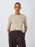 John Lewis Organic Cotton Long Sleeve Crew Neck T-Shirt, Natural