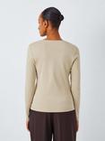 John Lewis Organic Cotton Long Sleeve Crew Neck T-Shirt, Natural