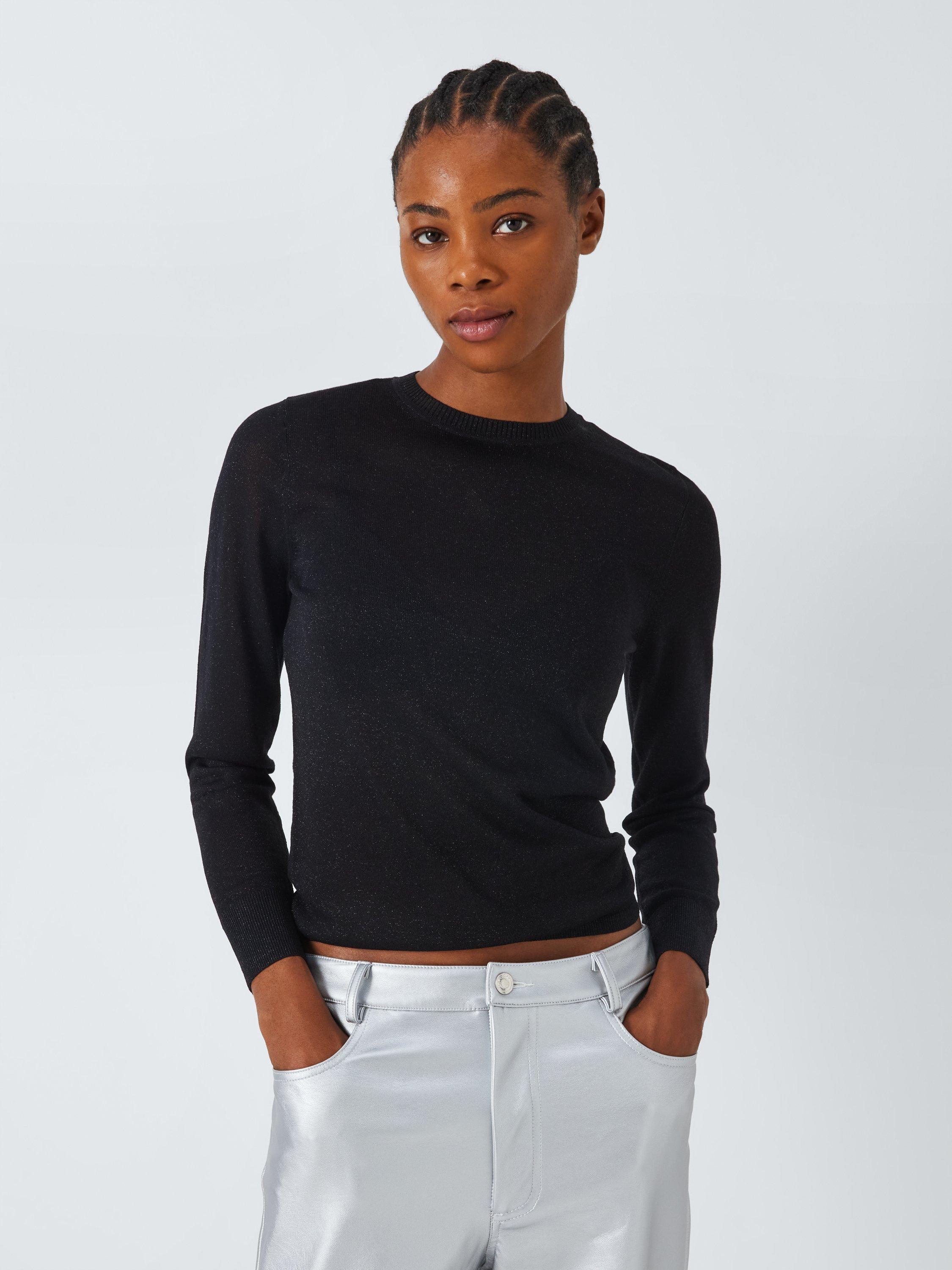 John Lewis ANYDAY Sparkle Knit Jumper Black