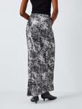 John Lewis ANYDAY Abstract Print Satin Skirt, Grey