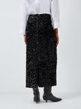 John Lewis ANYDAY Sequin Column Midi Skirt, Black