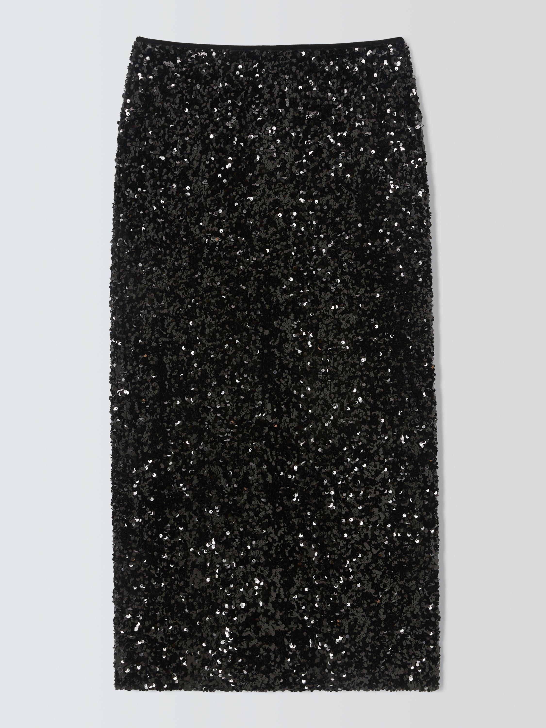 Black sequin skirt warehouse hotsell