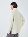 John Lewis ANYDAY Ribbed Turtleneck Jumper, Winter White