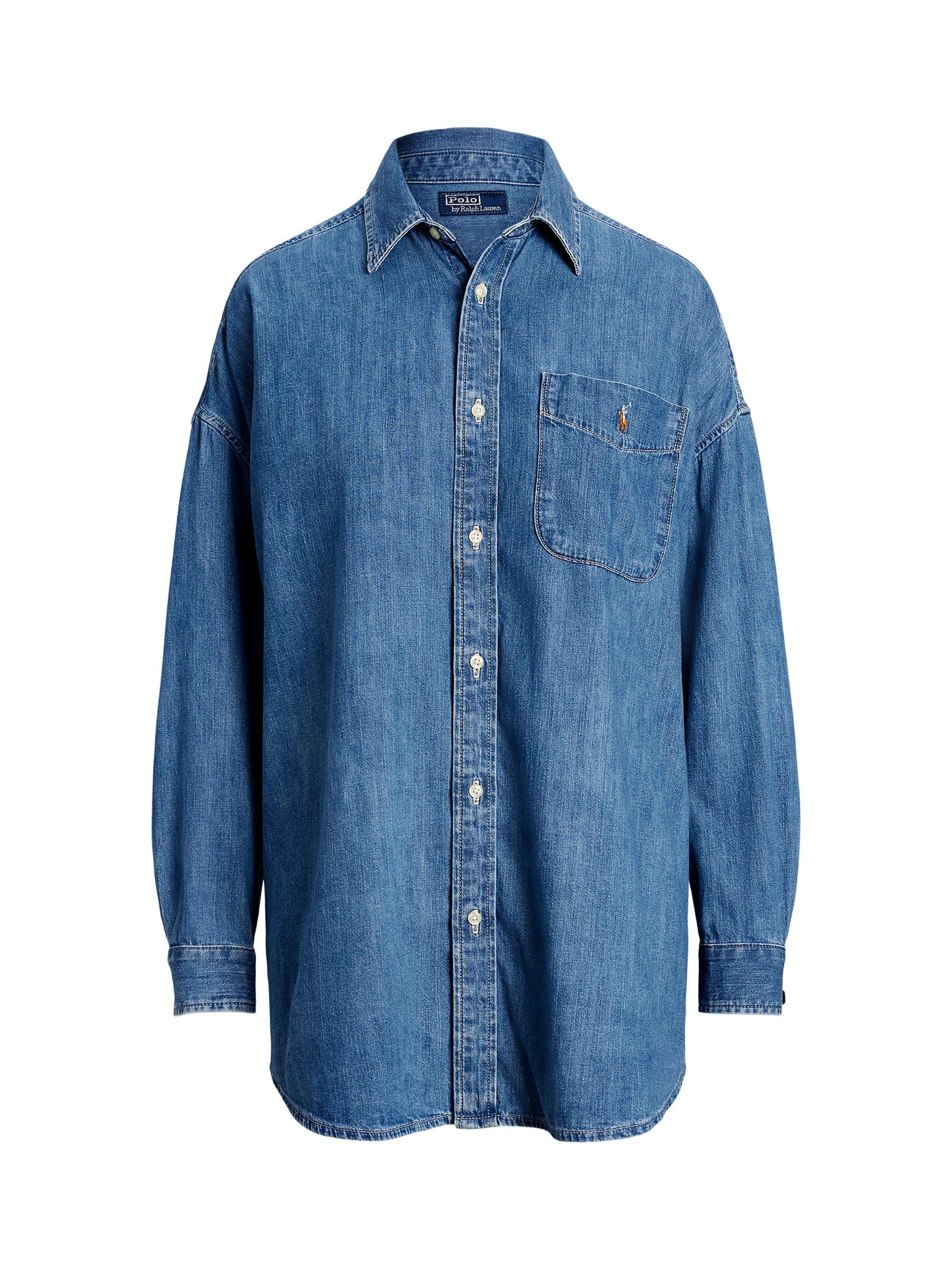 Polo Ralph Lauren Twill Oversized Denim Shirt Golfito Wash